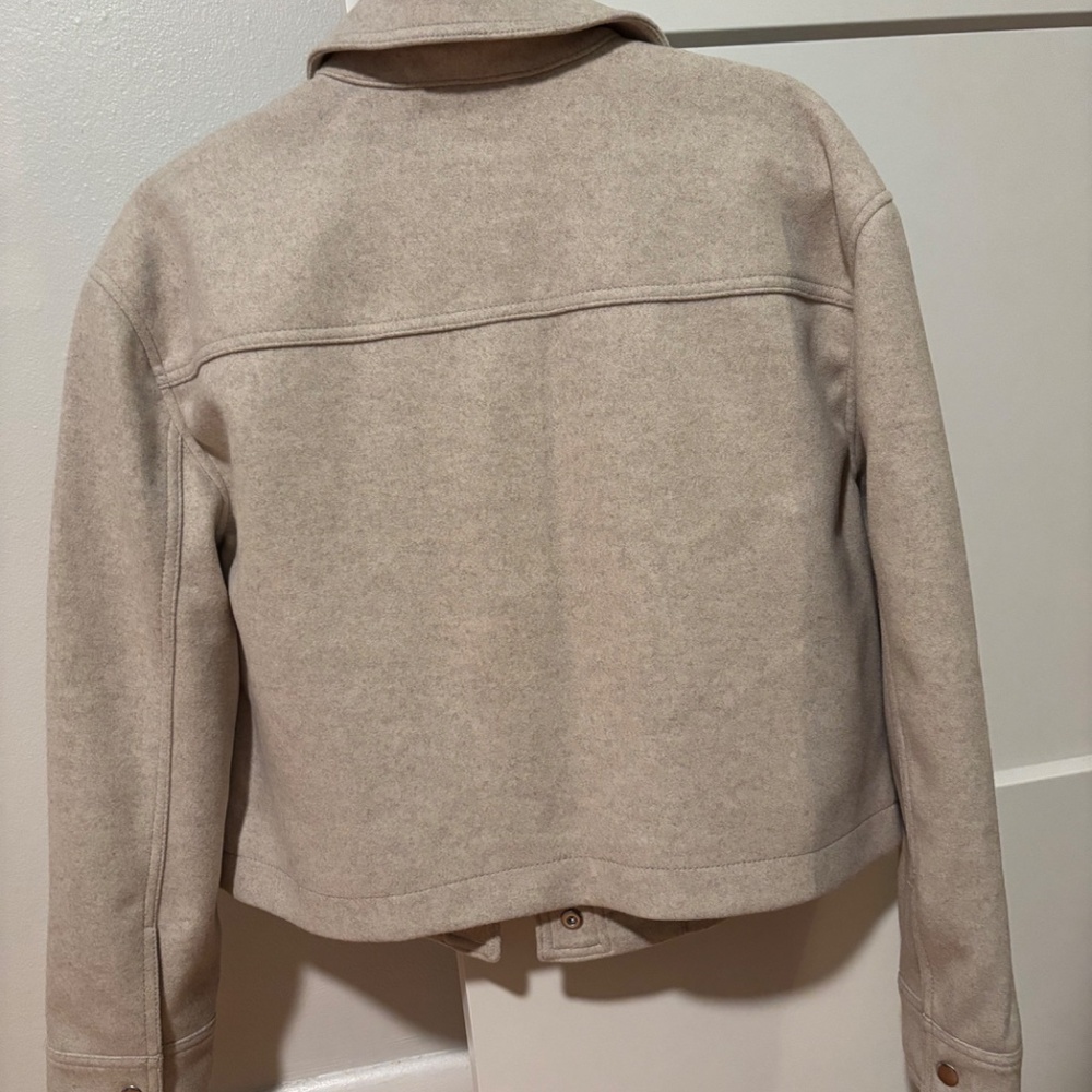Loft  Brushed Cropped Shirt Jacket - Picture 2 of 2